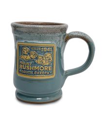 Mount Rushmore Seafoam Pottery Mug