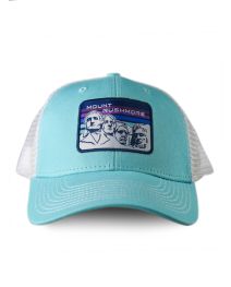Teal and White Trucker Hat