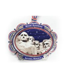 Mount Rushmore Rhodium Ornament